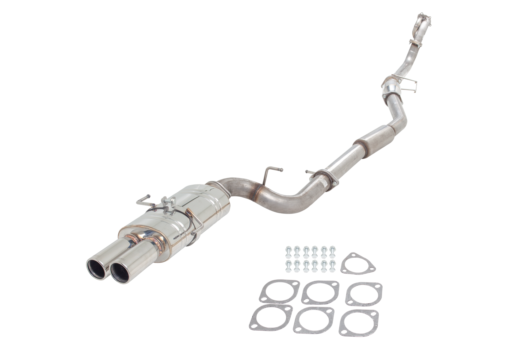 3" Turbo-Back System, 409 Raw Stainless Steel (for track and off road use only) - E4-NS14-02-B-TBS