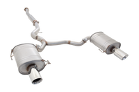 3" Cat-Back System with Round Mufflers, 409 Stainless Steel - E4-SL05-CBS
