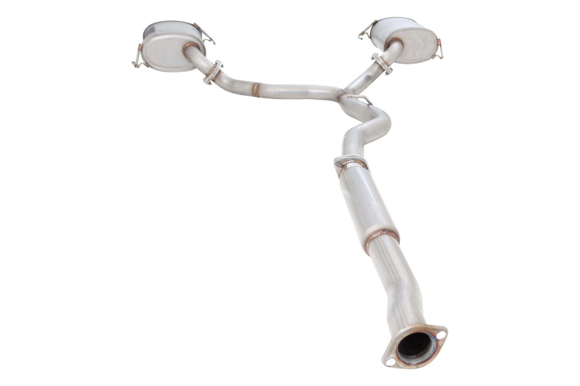 3" Cat-Back System with Round Mufflers, 409 Stainless Steel - E4-SL05-CBS