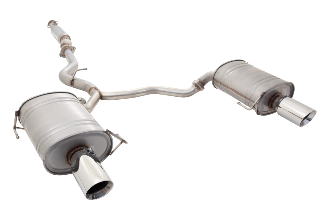 2.25" Cat-Back System, 409 Raw Stainless Steel - E4-SL07-CBS