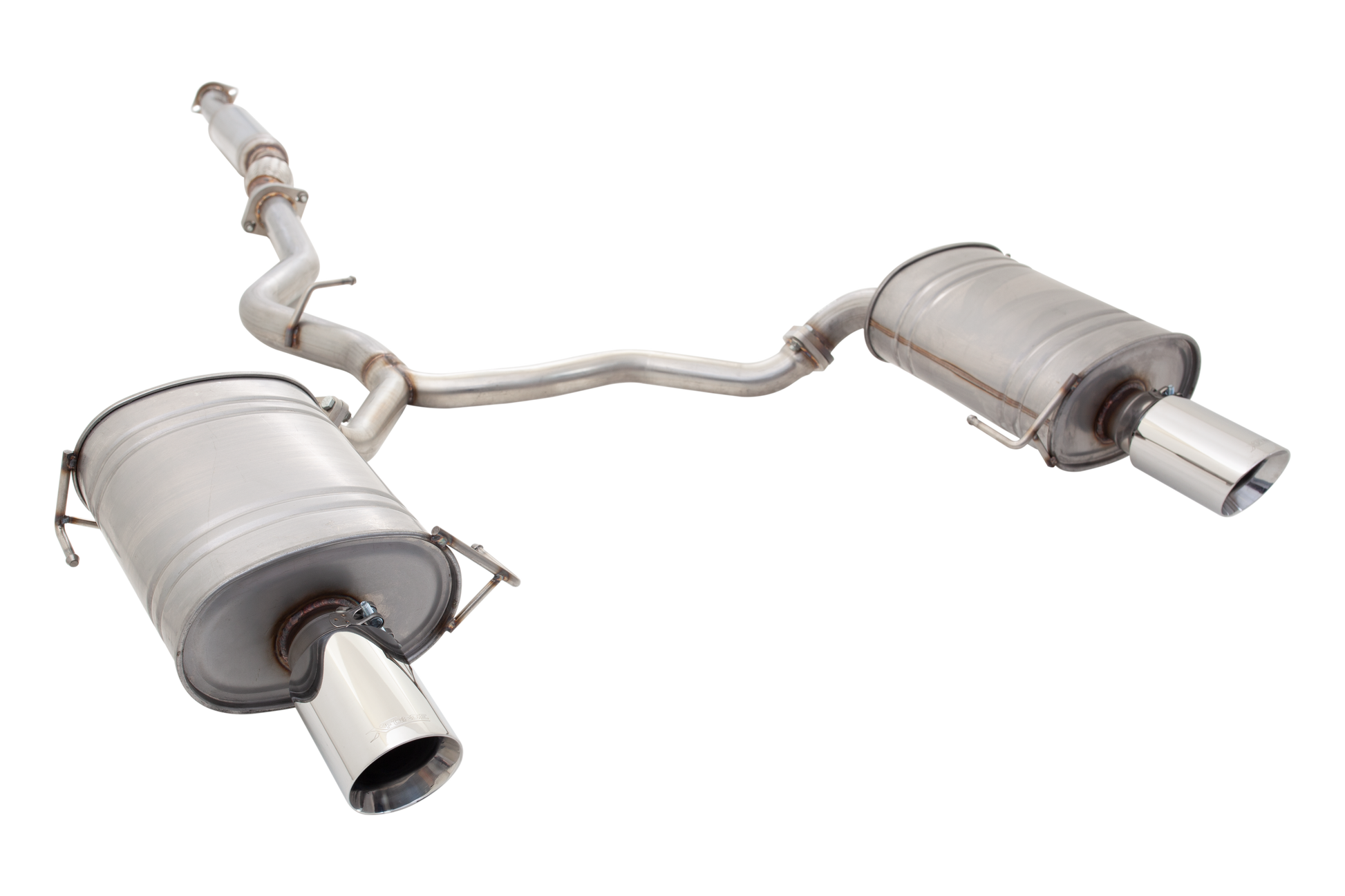 2.25" Cat-Back System, 409 Raw Stainless Steel - E4-SL07-CBS