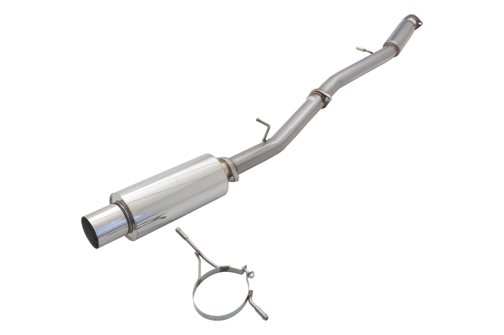 3" Cat-Back System with Straight-Out Cannon Muffler, 409 Raw Stainless Steel - E4-SW05-LPA-CBS