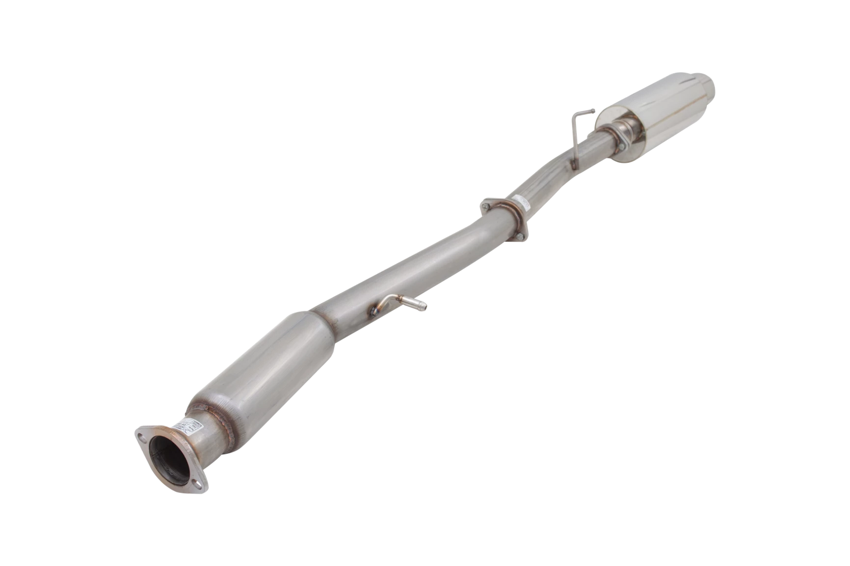 3" Cat-Back System with Straight-Out Cannon Muffler, 409 Raw Stainless Steel - E4-SW05-LPA-CBS