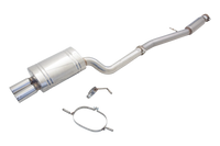 3" Cat-Back System with Oval Twin-Tip Muffler, 409 Raw Stainless Steel - E4-SW05-MP01-CBS