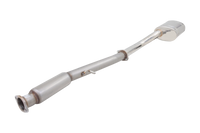 3" Cat-Back System with Oval Twin-Tip Muffler, 409 Raw Stainless Steel - E4-SW05-MP01-CBS