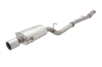 3" Cat-Back System with Oval Single-Tip Muffler, 409 Raw Stainless Steel - E4-SW05-MP02-CBS