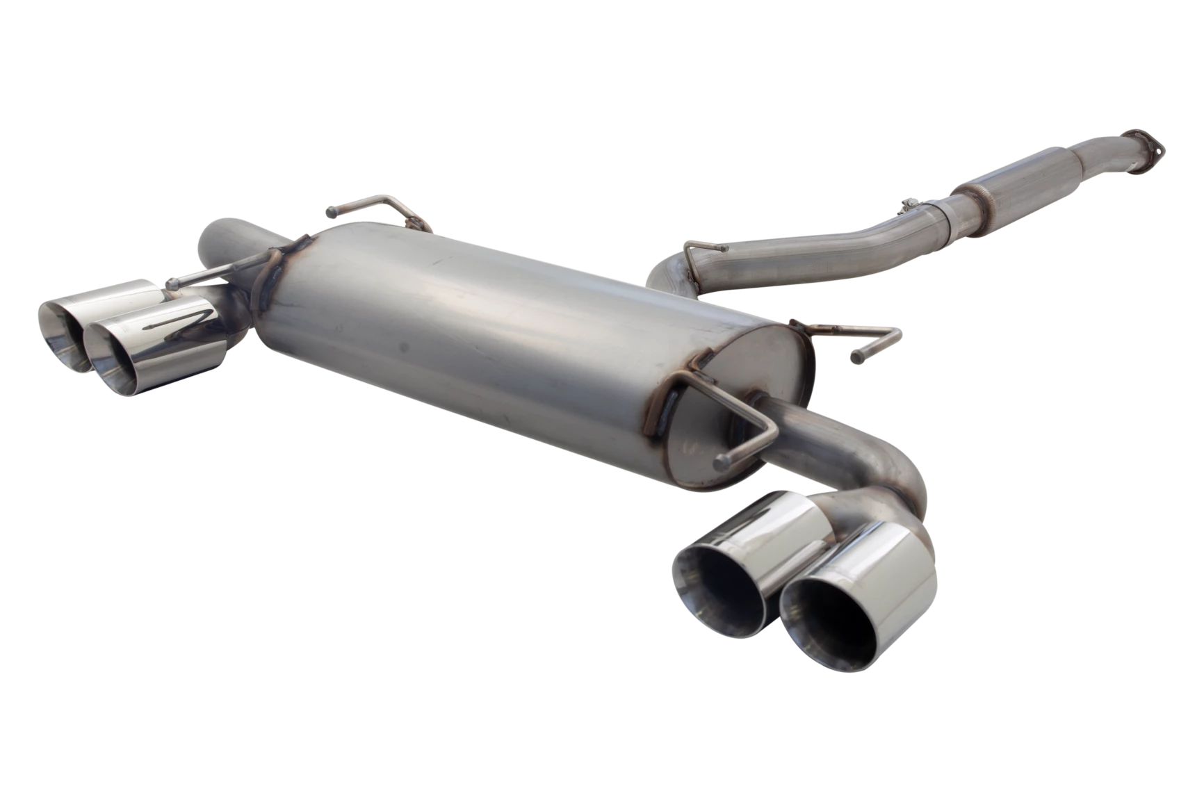 3" Cat-Back System, 409 Raw Stainless Steel - E4-SW09-02-CBS