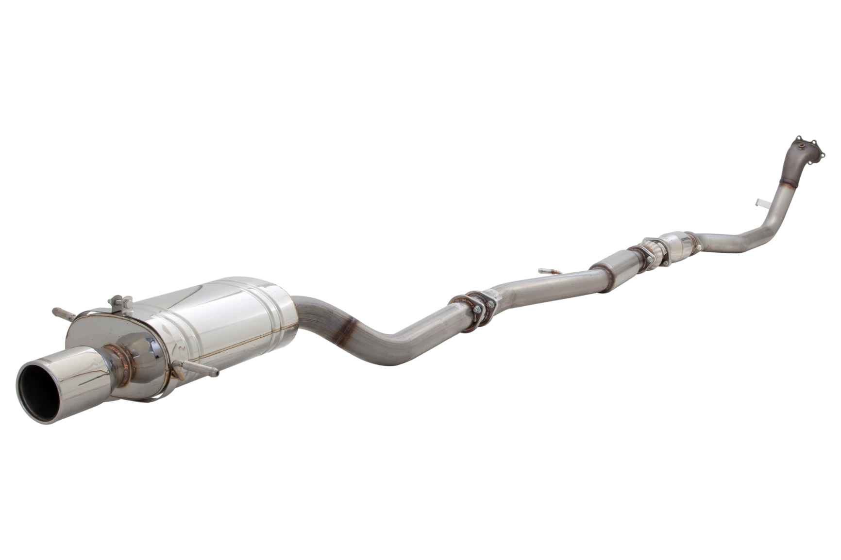 3" Turbo-Back System, 409 Raw Stainless Steel (for track and off road use only) - E4-SW15-MP02B-TBS