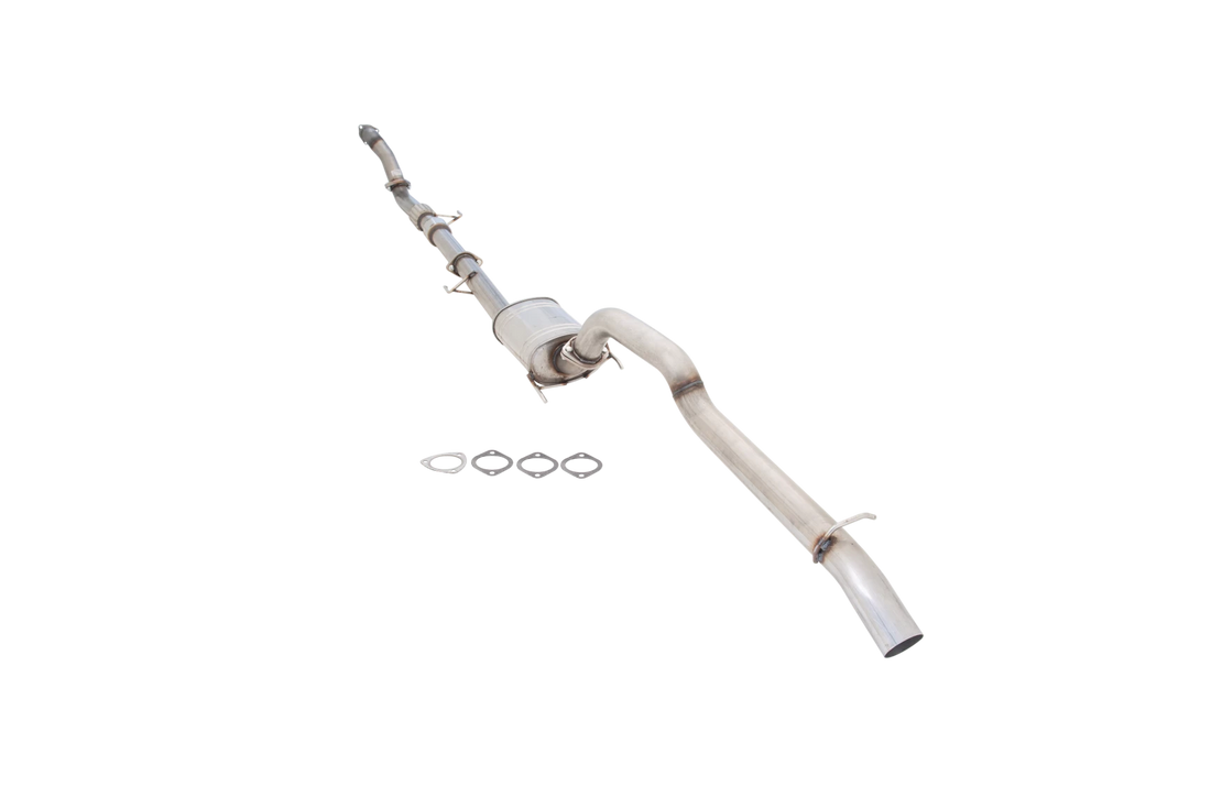 3" Diesel Turbo-Back System with High-Flow Catalytic Converter, 409 Raw Stainless Steel - E4-THTD05WC-TBS