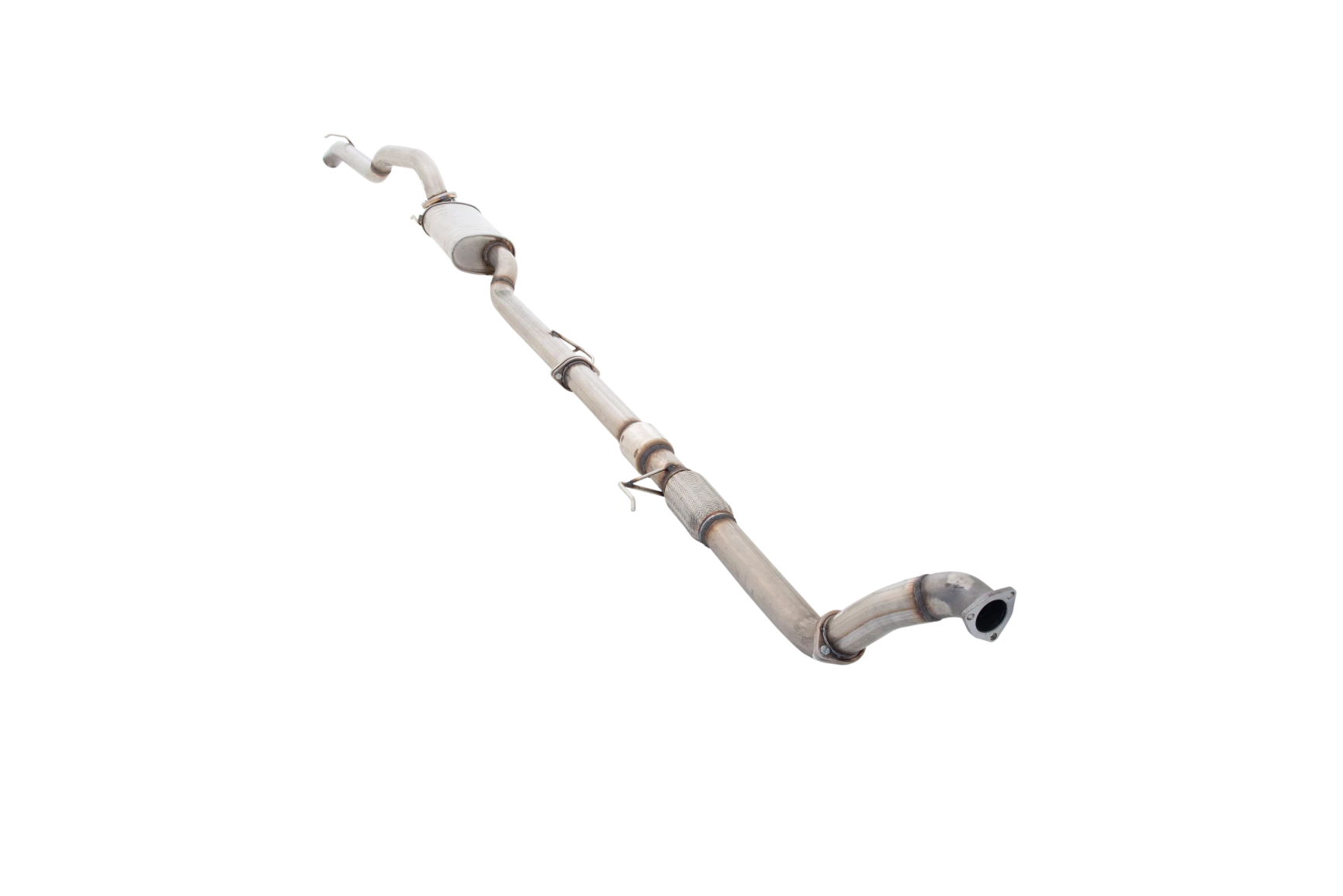 3" Diesel Turbo-Back System with High-Flow Catalytic Converter, 409 Raw Stainless Steel - E4-THTD05WC-TBS