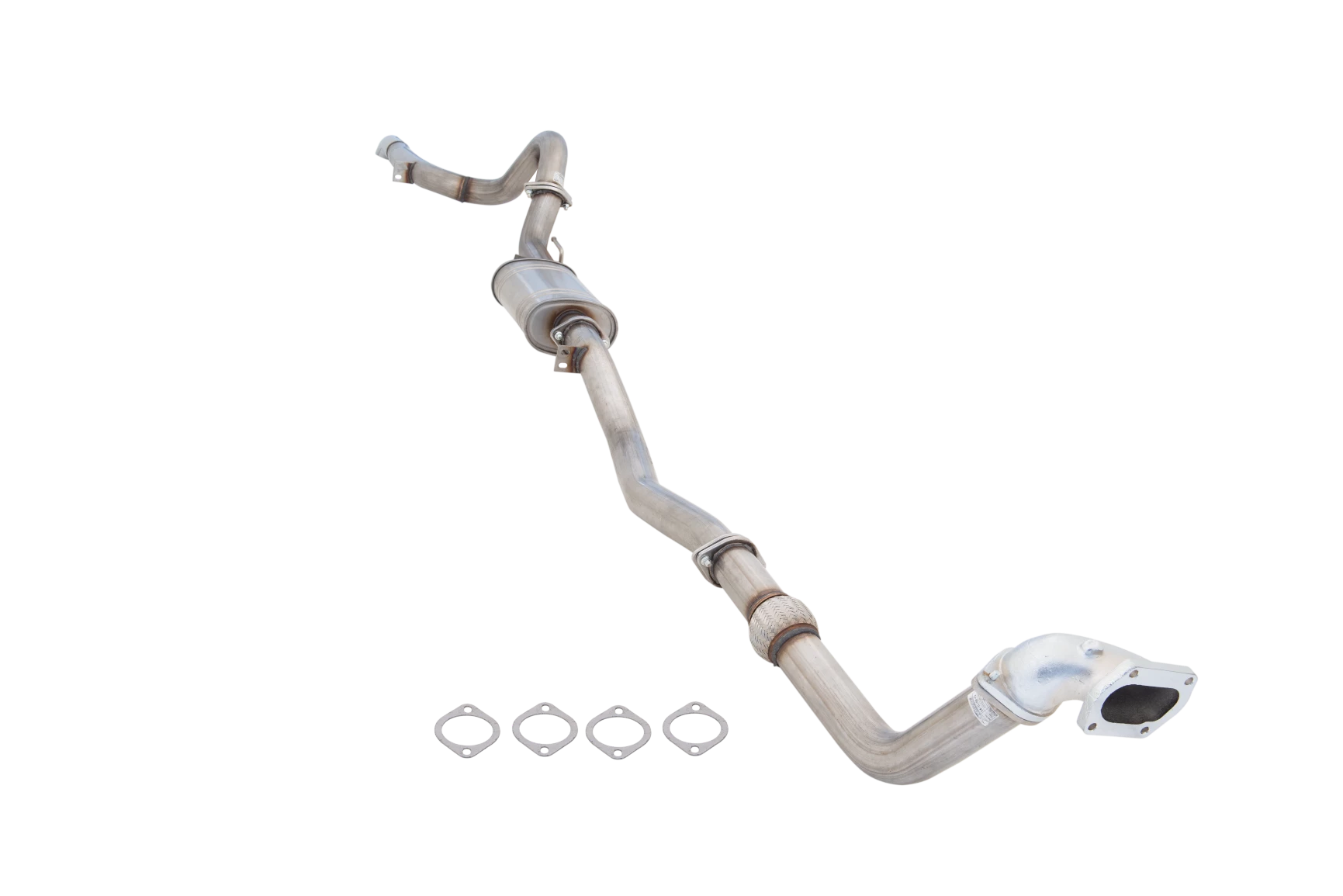 3" Turbo-Back System, 409 Raw Stainless Steel (for track and off road use only) - E4-TL100-TBS