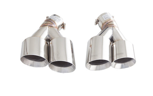 Twin 4" Quad Tips (For Xforce system, will not fit OEM) - ES-CC16-QTIPS