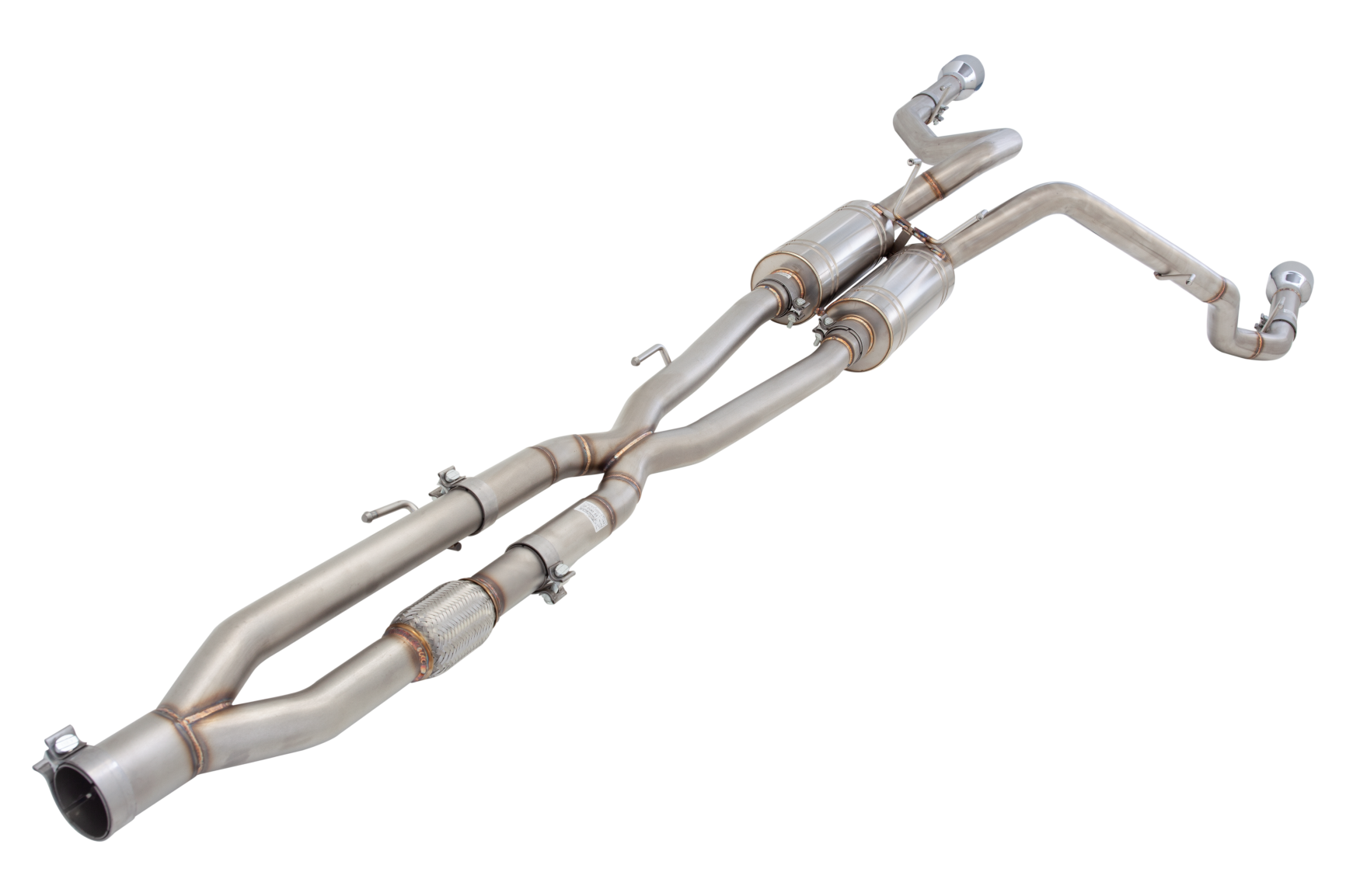2.5″ to twin 3″ Cat-Back System, 304 Stainless Steel - ES-DR10-CBS