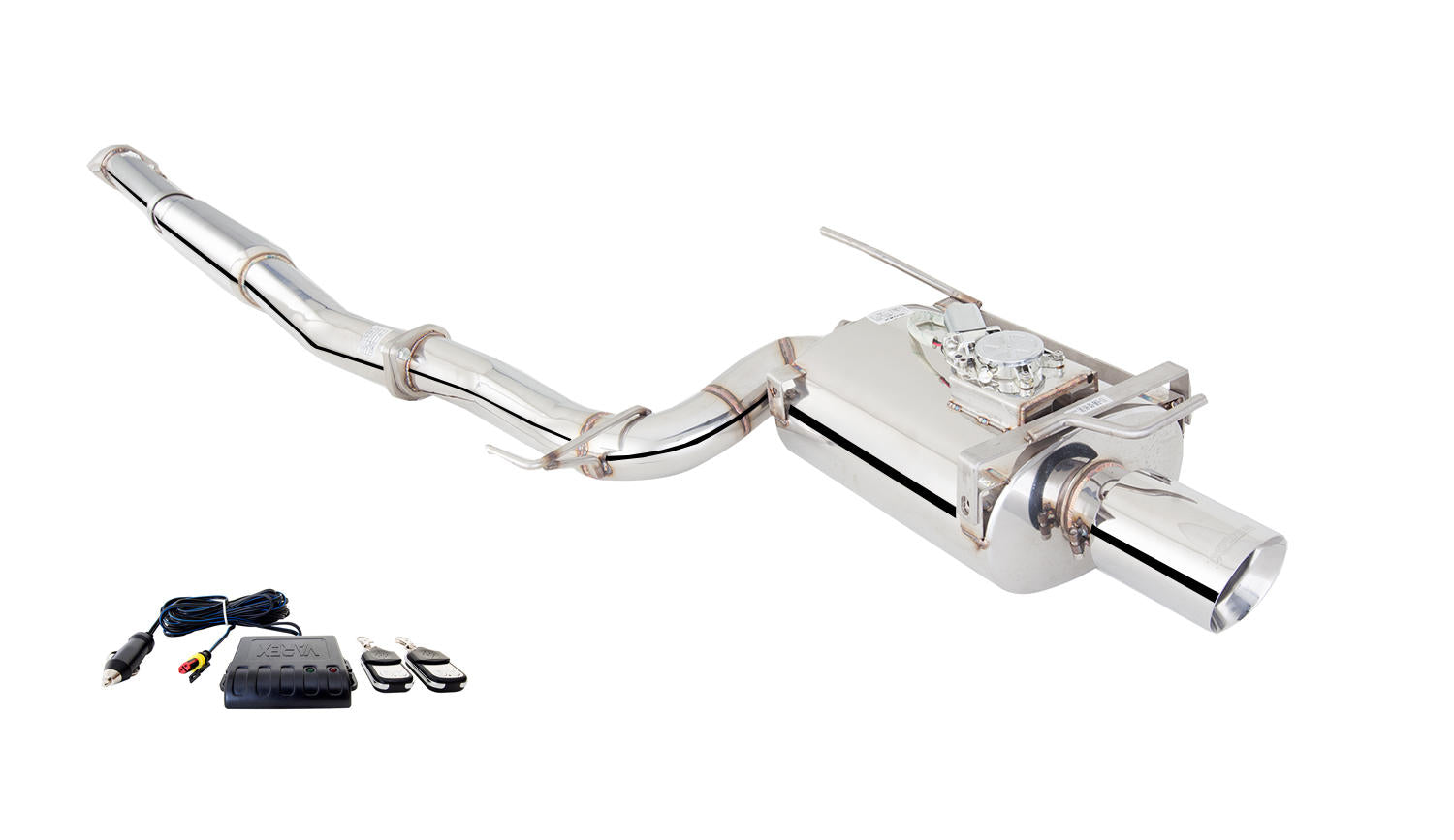 3" Turbo-Back System with Varex Muffler, 304 Stainless Steel - ES-EV8-01VMK-TBS