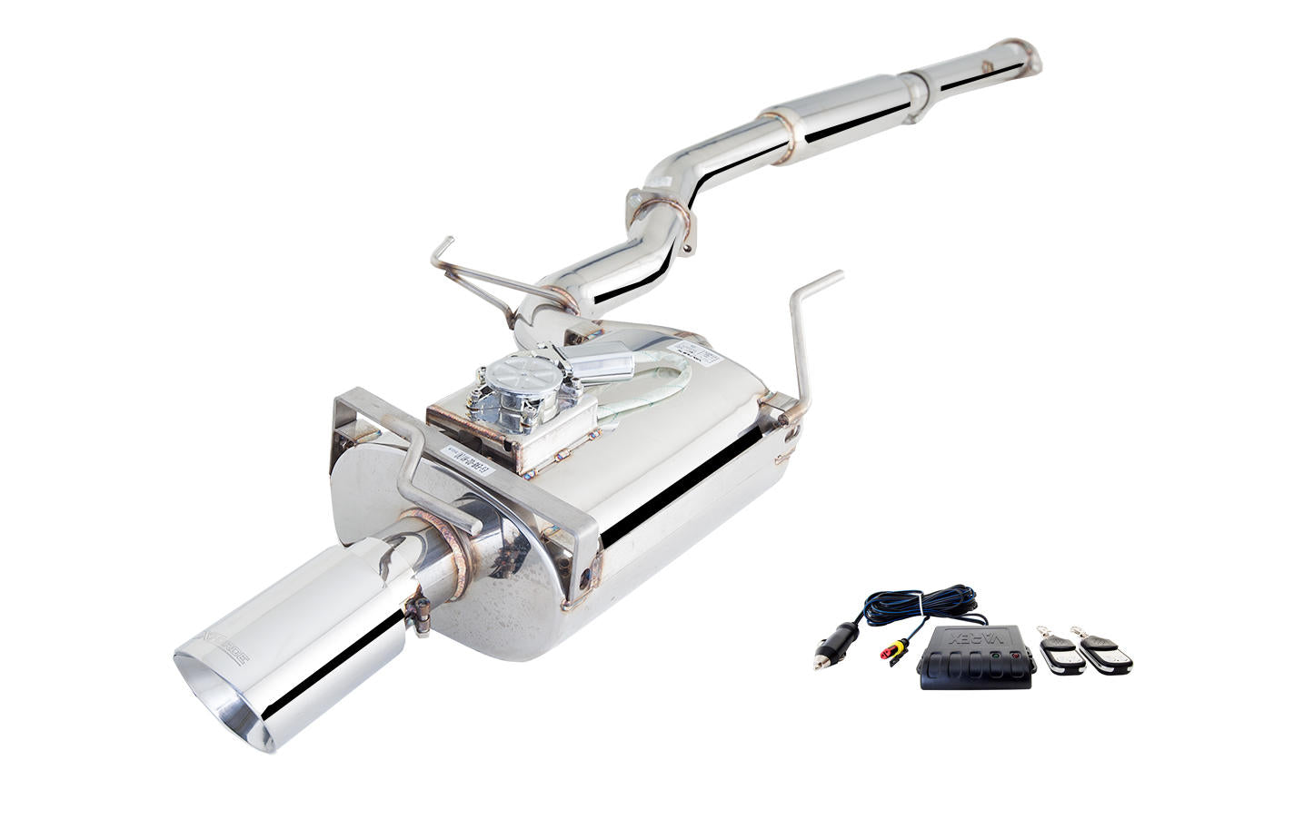 3" Turbo-Back System with Varex Muffler, 304 Stainless Steel - ES-EV8-01VMK-TBS