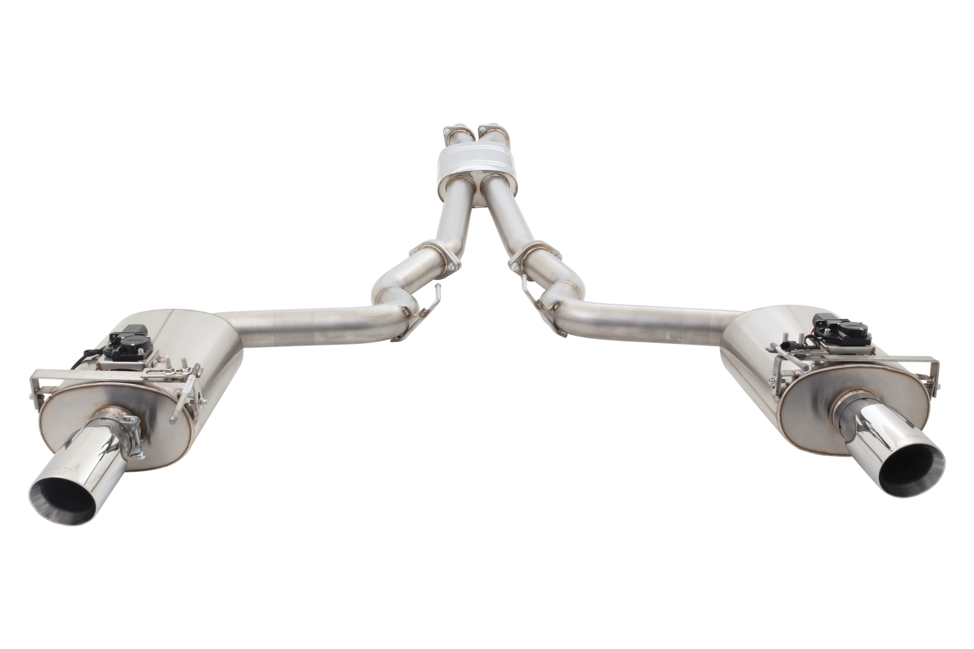 3" Cat-Back System with Oval Varex Mufflers, 304 Stainless Steel - ES-FM15-02-VMK-CBS