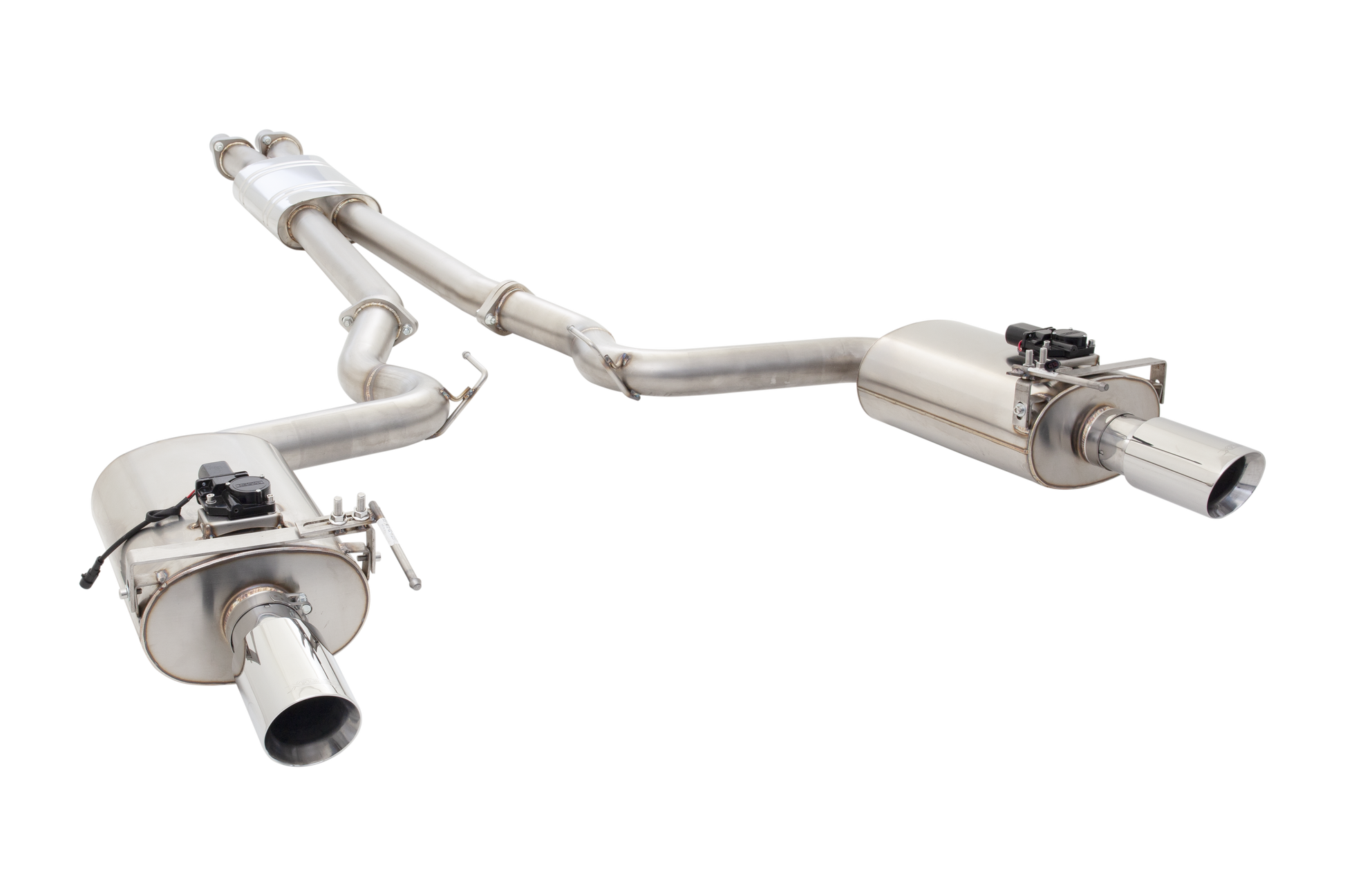 3" Cat-Back System with Oval Varex Mufflers, 304 Stainless Steel - ES-FM15-02-VMK-CBS