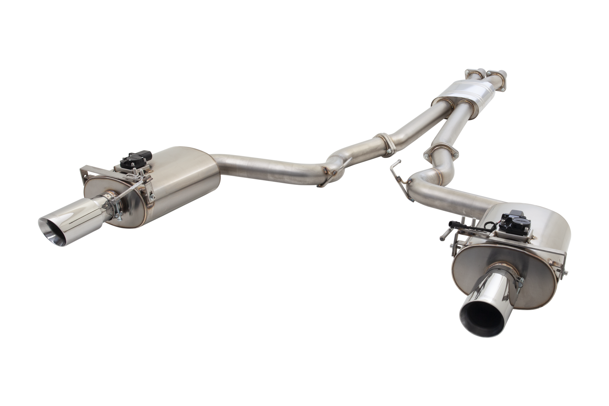 3" Cat-Back System with Oval Varex Mufflers, 304 Stainless Steel - ES-FM15-02-VMK-CBS