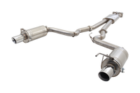 3" Cat-Back System with Round Mufflers, 304 Stainless Steel - ES-FM15-CBS