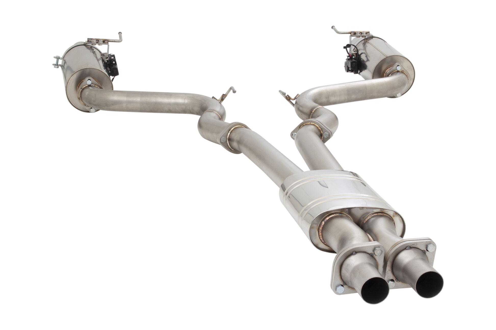 3" Cat-Back System with Round Varex Mufflers, 304 Stainless Steel - ES-FM15VMK-CBS