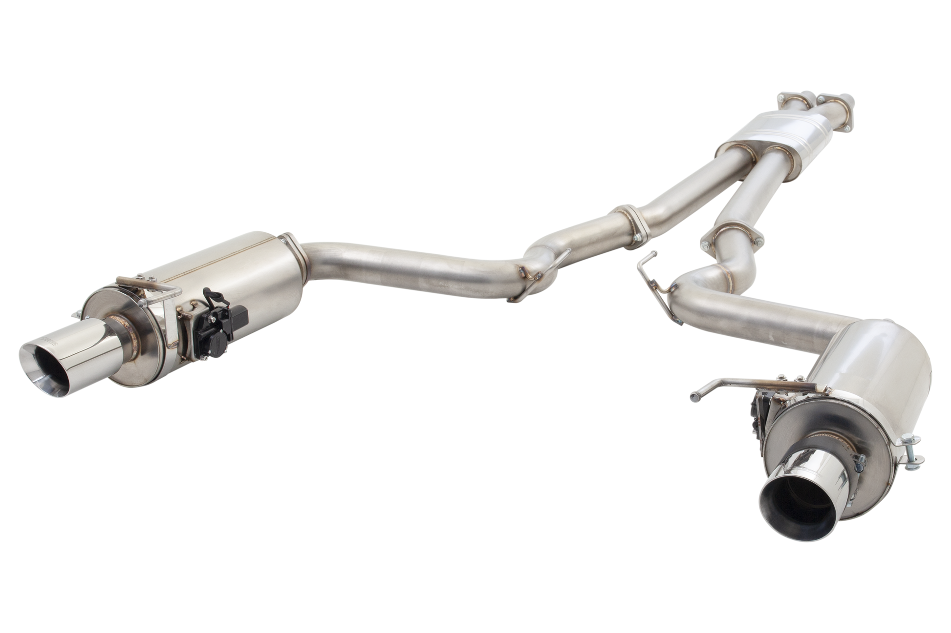 3" Cat-Back System with Round Varex Mufflers, 304 Stainless Steel - ES-FM15VMK-CBS