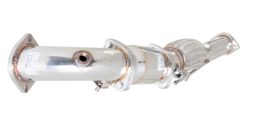 3" Downpipe with High-Flow Catalytic Converter, 304 Stainless Steel (for track and off road use only) - ES-FRS16-KITB