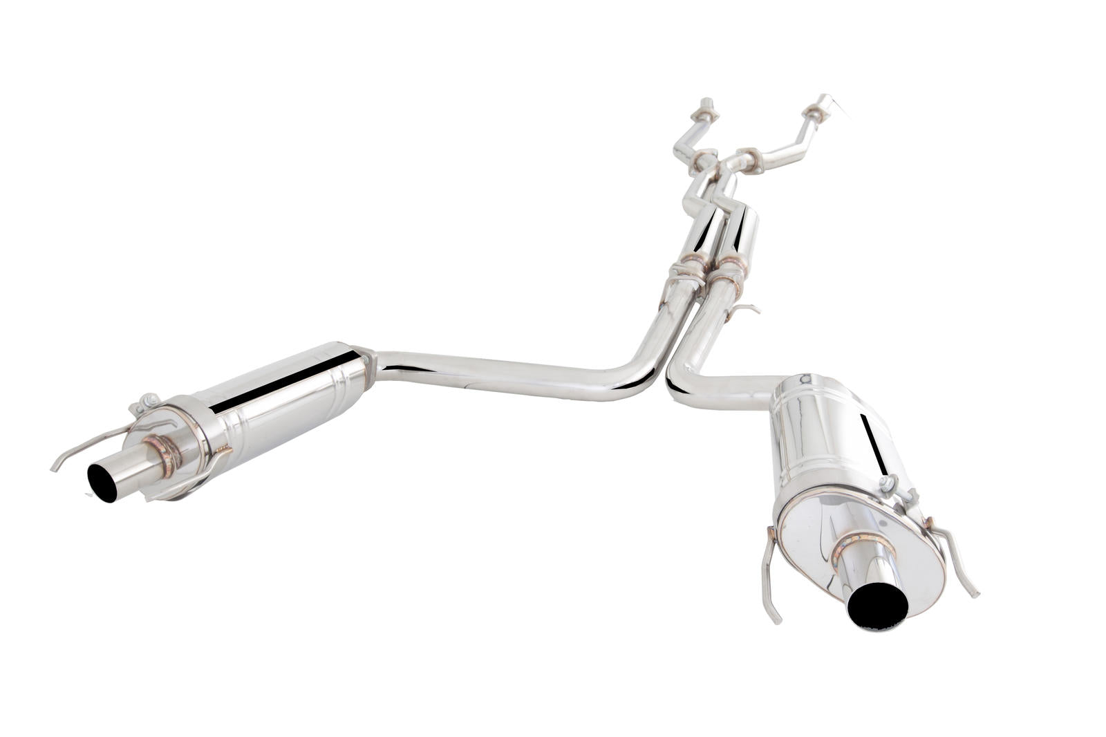 2.5" Cat-Back System with Mufflers, 304 Stainless Steel - ES-LISF-CBS