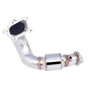3″ Downpipe with High-Flow Catalytic Converter, 304 Stainless Steel (for track and off road use only) - ES-MZ3-05-KITB
