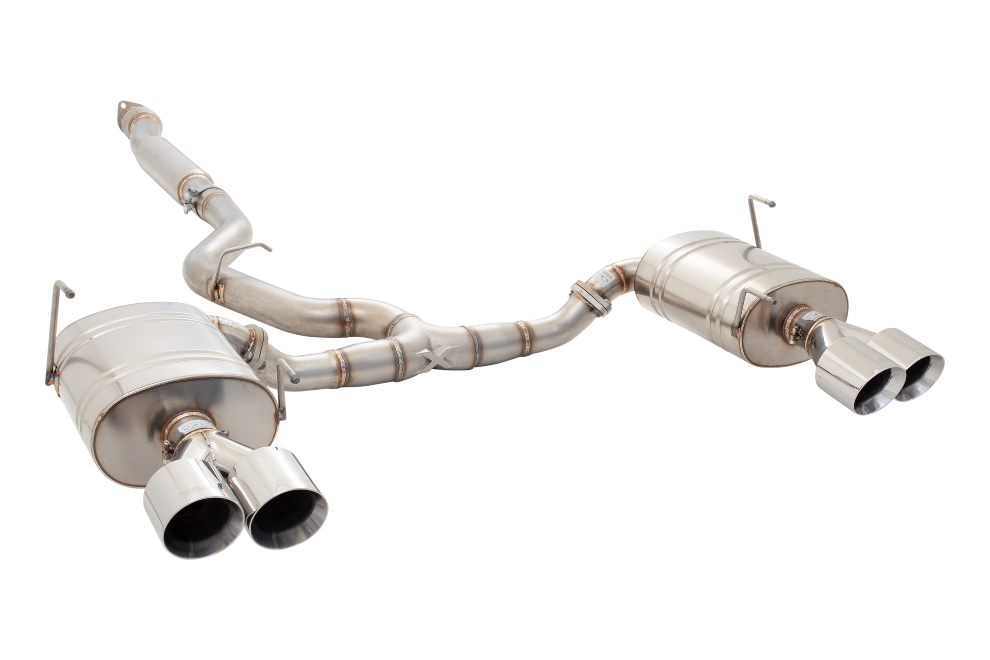 3" Cat-Back System with Oval Mufflers (STREET SYSTEM), 304 Stainless Steel - ES-SW26LT-CBS