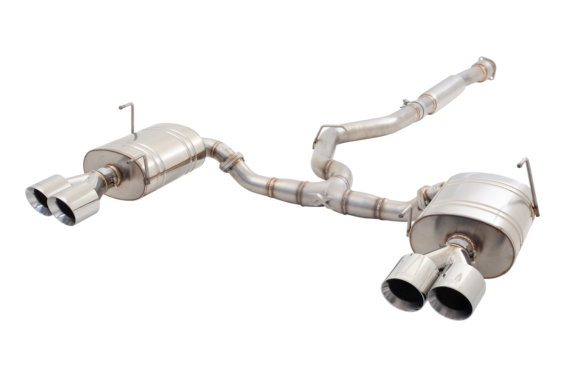 3" Cat-Back System with Oval Mufflers (STREET SYSTEM), 304 Stainless Steel - ES-SW26LT-CBS