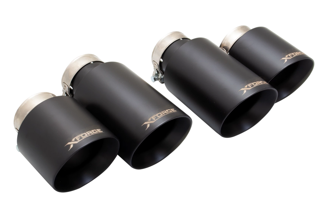 4" Black Quad Tips - ES-VW09-BLACKTIPS