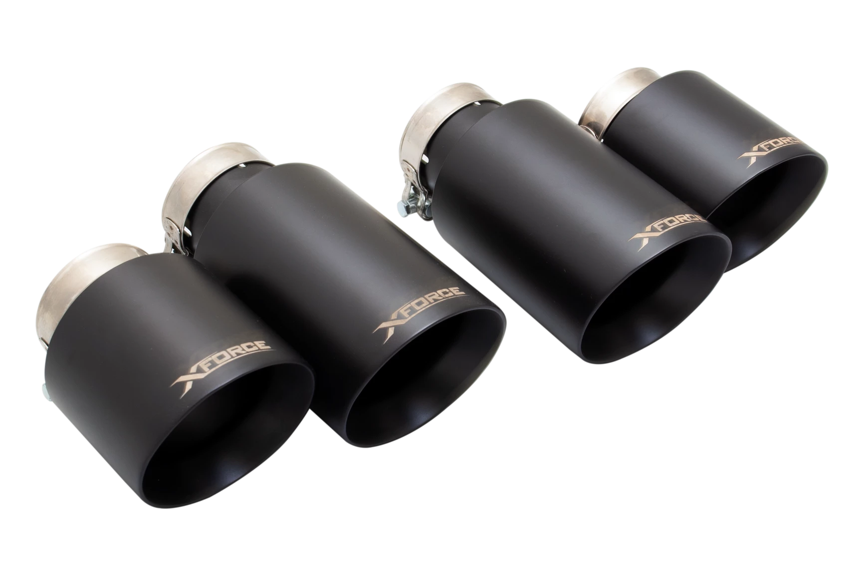 4" Black Quad Tips - ES-VW09-BLACKTIPS