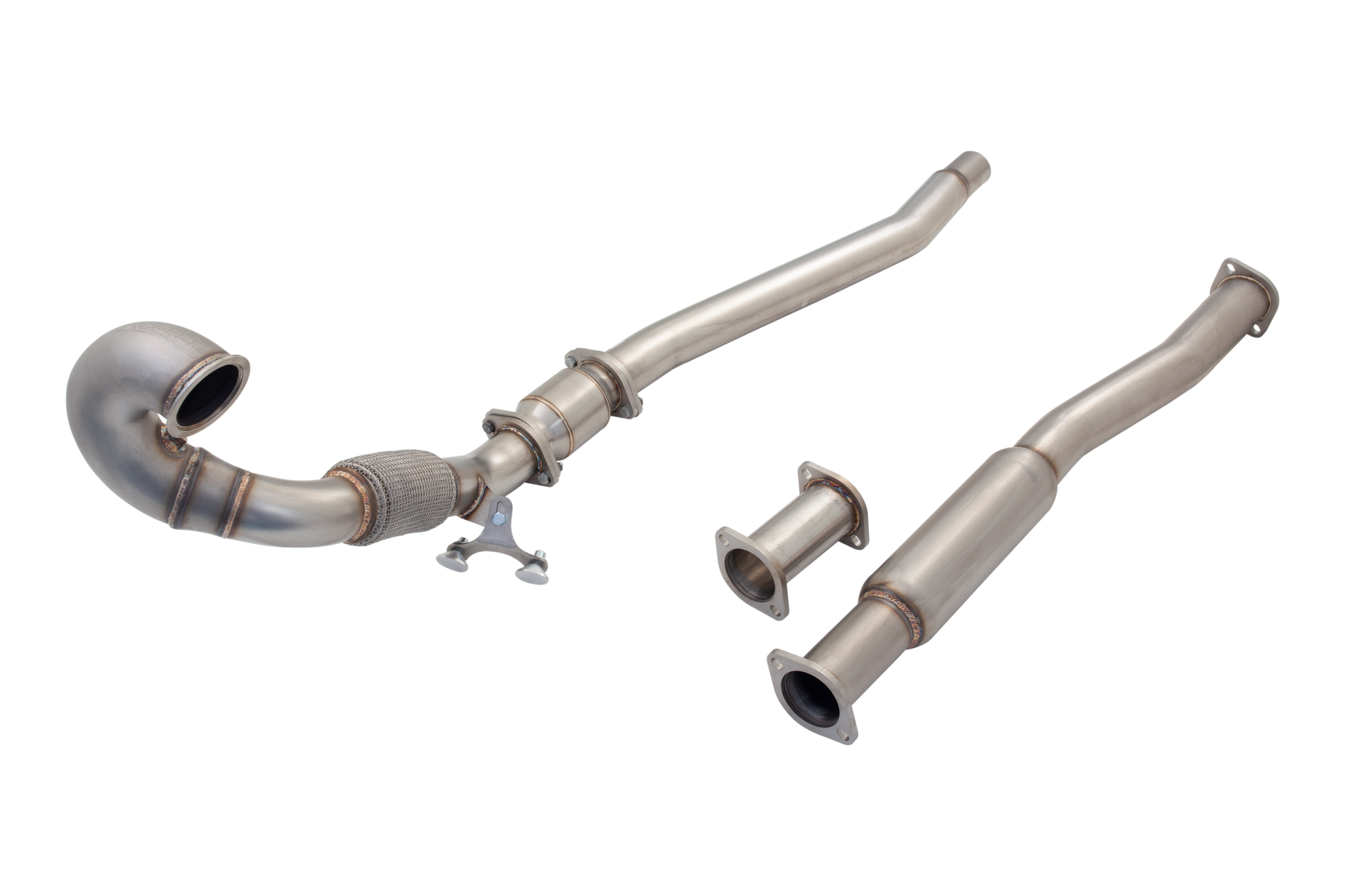 3" Downpipe with High-Flow Catalytic Converter, 304 Stainless Steel (for track and off road use only) - ES-VW09-KITB