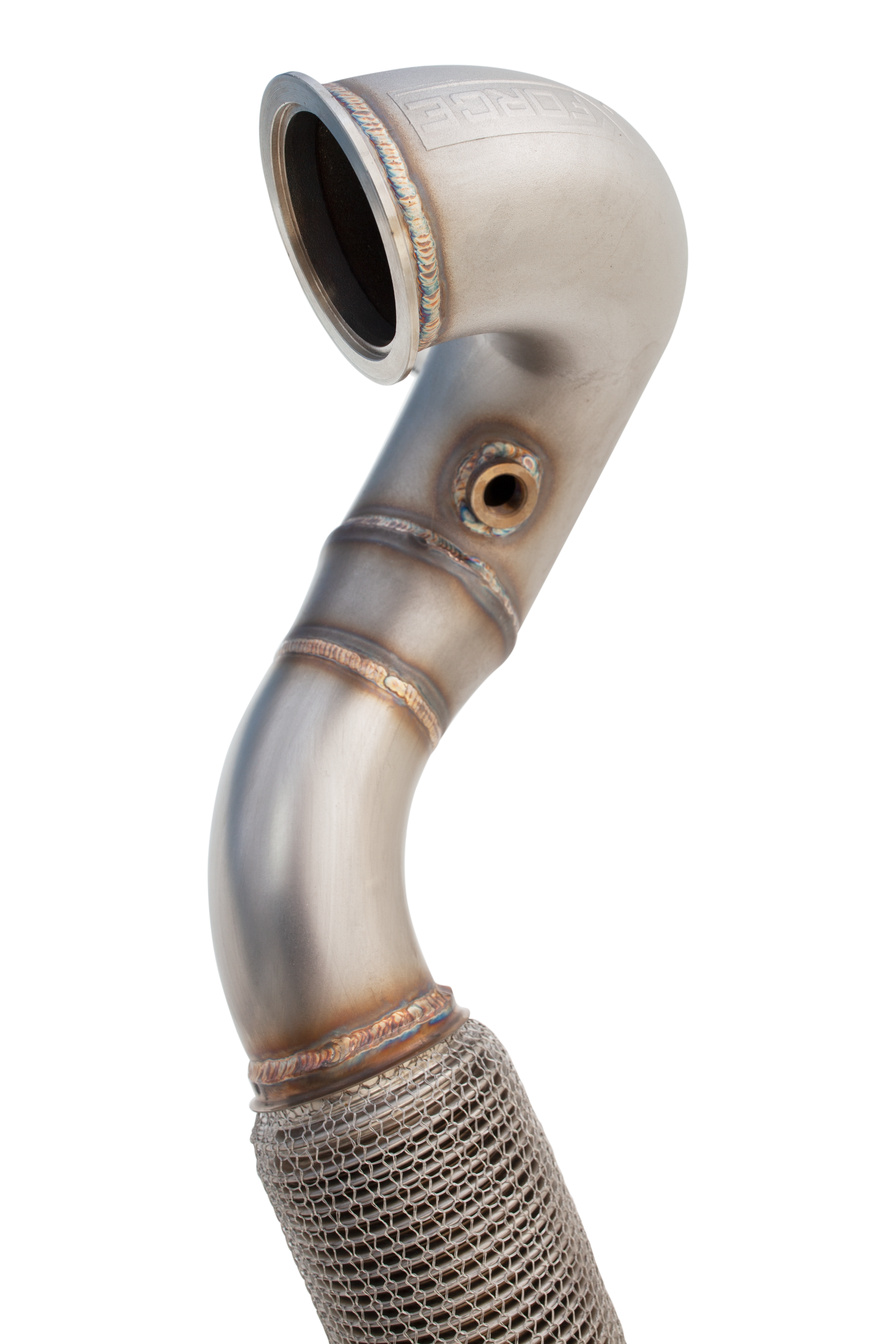 3" Downpipe with High-Flow Catalytic Converter, 304 Stainless Steel (for track and off road use only) - ES-VW09-KITB