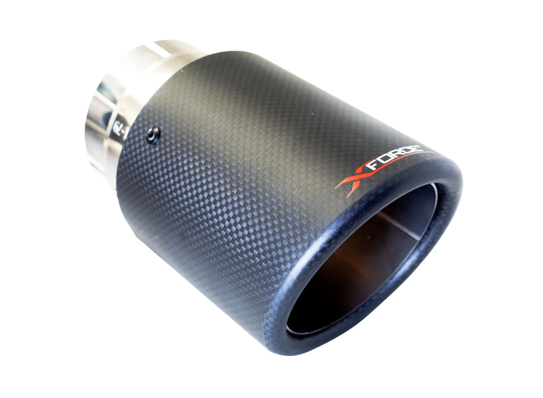 4" Carbon Fiber Tips - Pair (for Xforce system only, will NOT fit OEM) - ES-VWGTI-CFTIPS