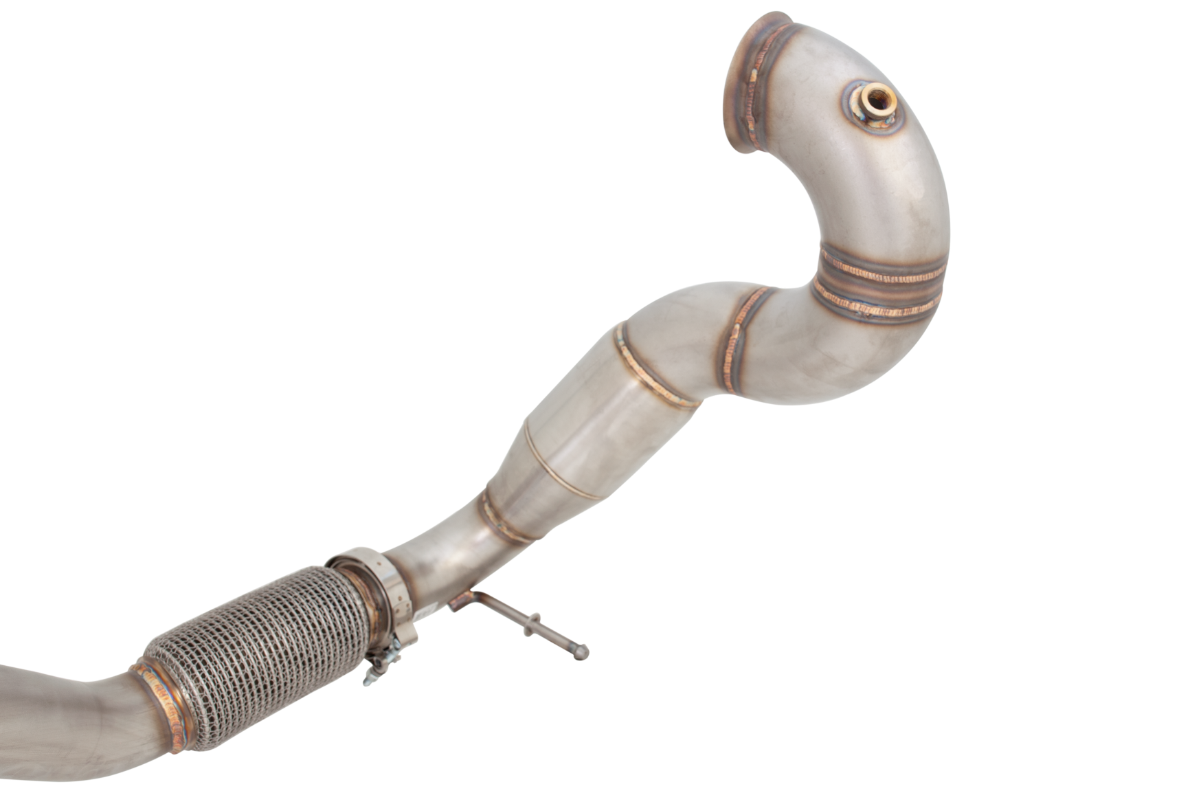 3" Downpipe with High-Flow Catalytic Converter, 201 Matt Stainless Steel - ESA45KITB