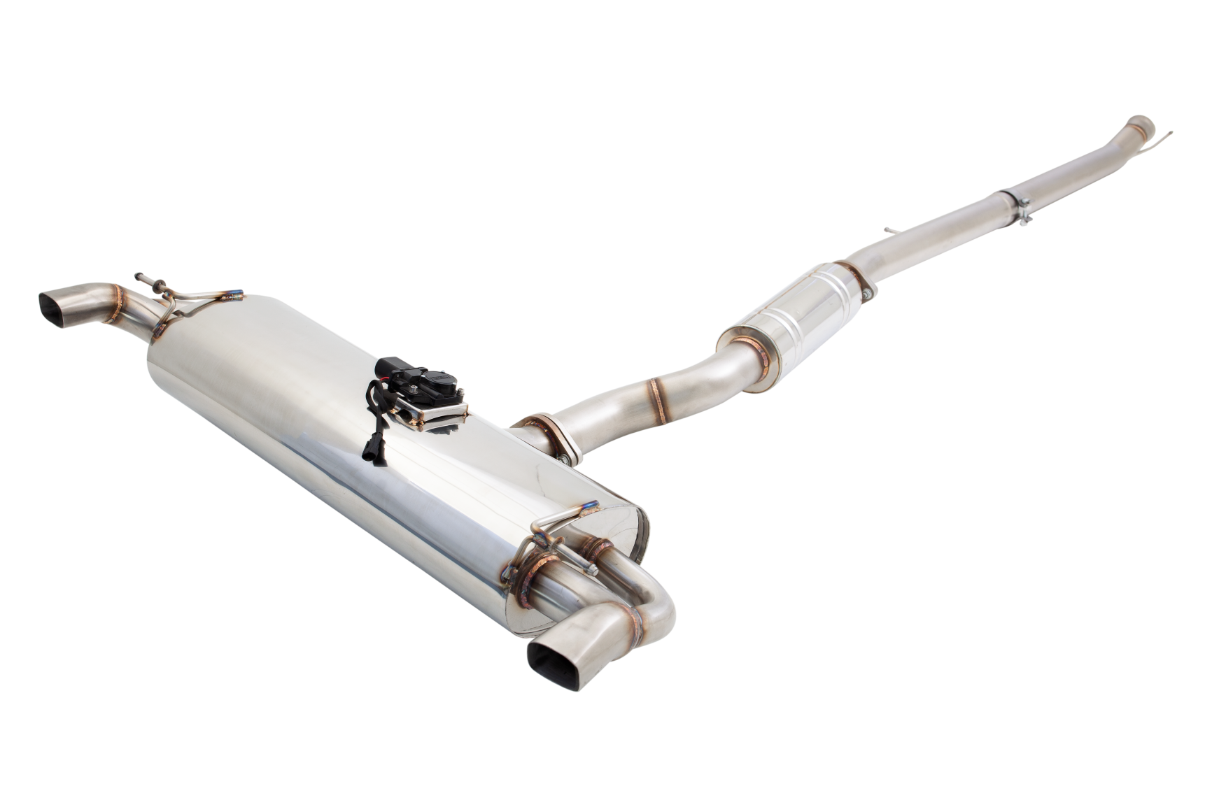 3" Cat-Back System with Varex Muffler, 304 Polished Stainless Steel - ESA45VKCS