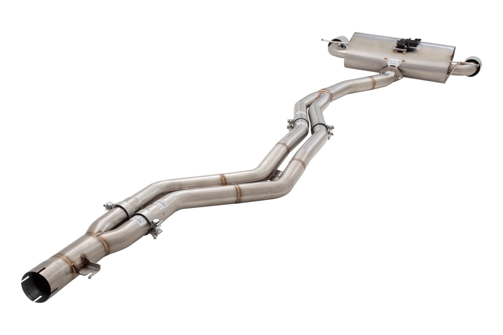 Dual 2.5"-3" Cat-Back System Varex Muffler, 304 Stainless Steel - ESBM235VKCS