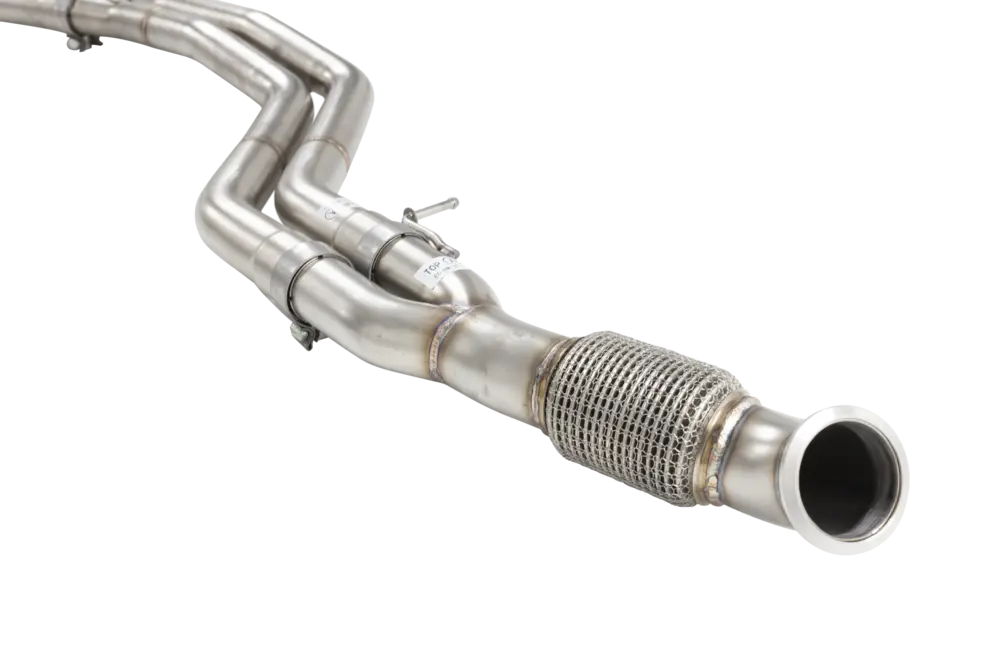 Dual 2.5"-3" Cat-Back System Varex Muffler, 304 Stainless Steel - ESBM2FVKCS