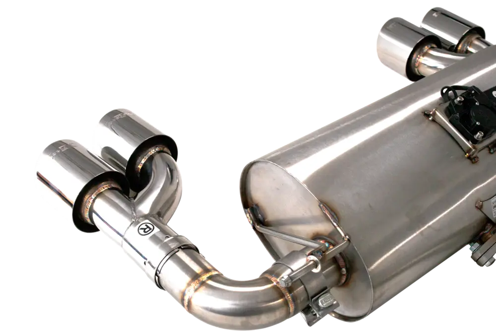 Dual 2.5"-3" Cat-Back System Varex Muffler, 304 Stainless Steel - ESBM2FVKCS