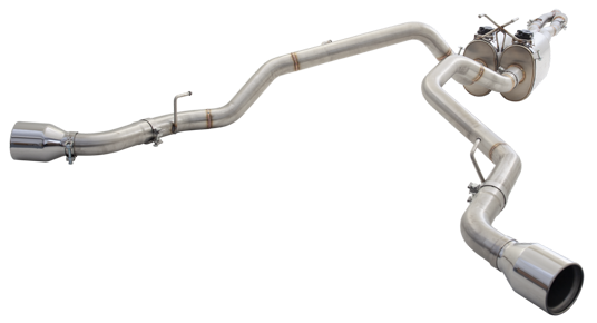 2.5″ to twin 3″ Varex Cat-Back System, 304 Stainless Steel - ESDR10VKCS