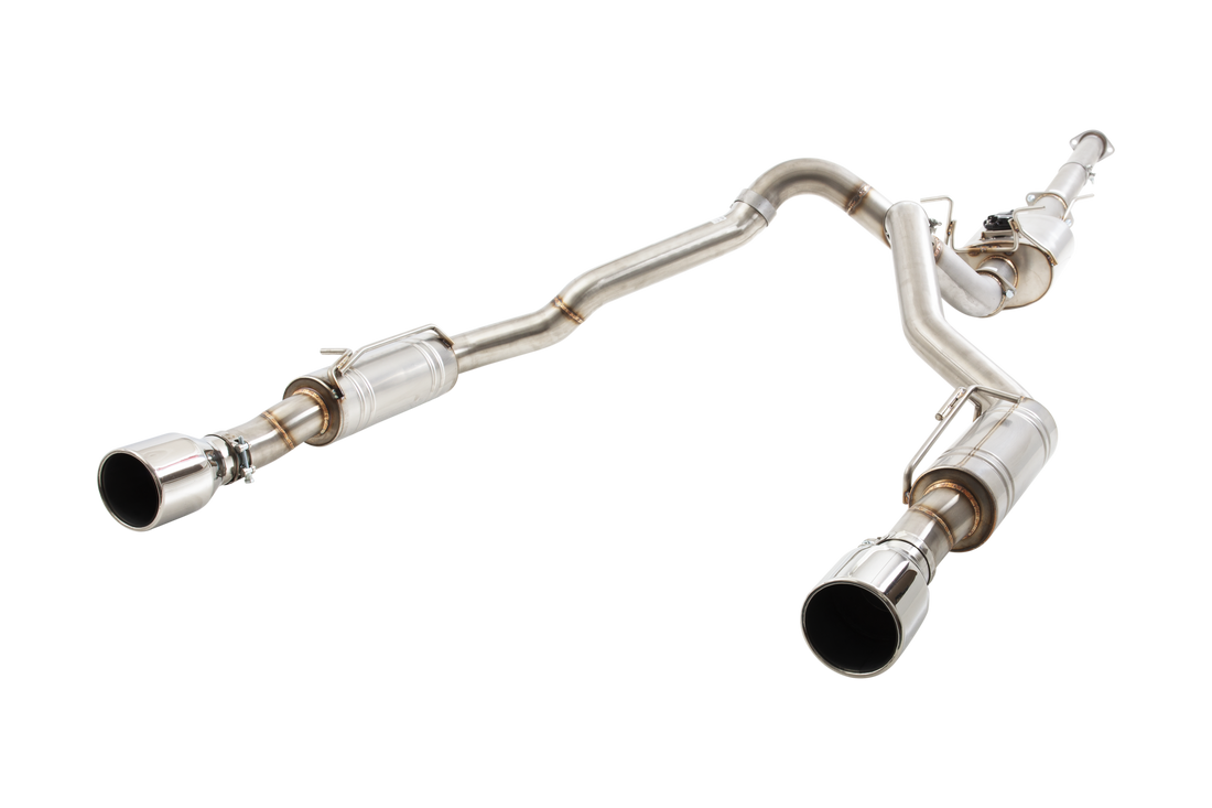 3.5" to twin 3″ Varex Cat-Back System, 304 Stainless Steel - ESDR19VKCS
