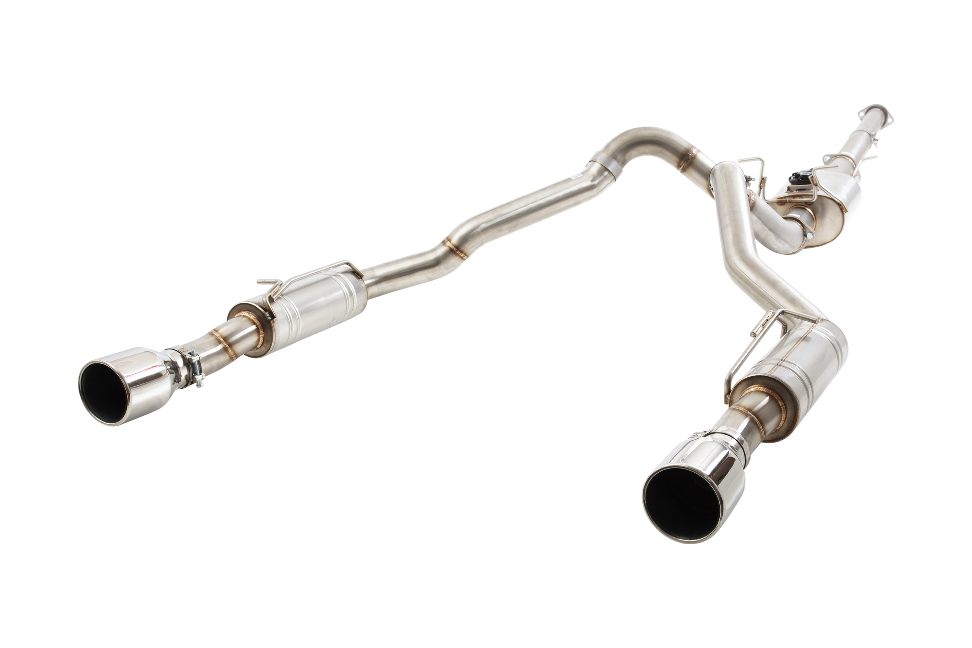 3.5" to twin 3″ Varex Cat-Back System, 304 Stainless Steel - ESDR19VKCS