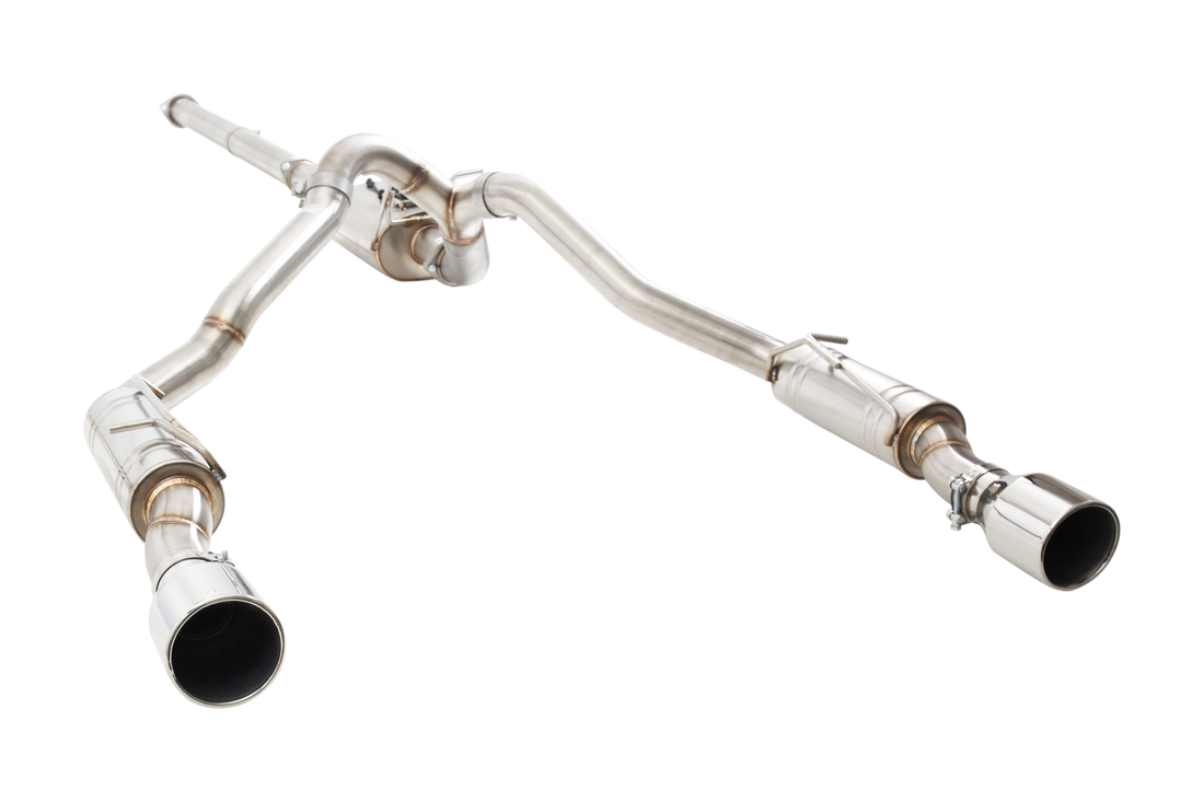3.5" to twin 3″ Varex Cat-Back System, 304 Stainless Steel - ESDR19VKCS