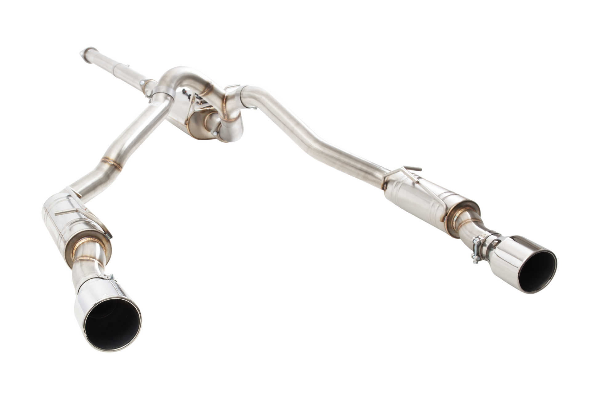 3.5" to twin 3″ Varex Cat-Back System, 304 Stainless Steel - ESDR19VKCS
