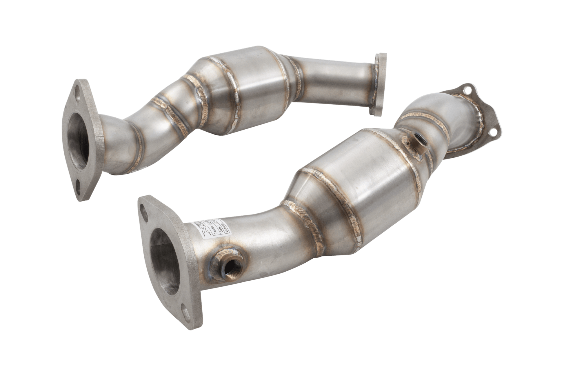 2.5" Downpipes with High-Flow Catalytic Converters, 304 Stainless Steel (for track and off road use only) - ESKS17KITB
