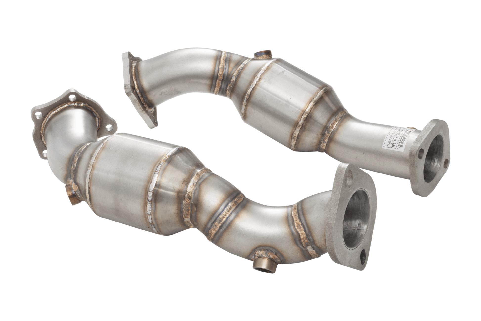 2.5" Downpipes with High-Flow Catalytic Converters, 304 Stainless Steel (for track and off road use only) - ESKS17KITB