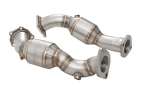 2.5" Downpipes with High-Flow Catalytic Converters, 304 Stainless Steel (for track and off road use only) - ESKS17KITB