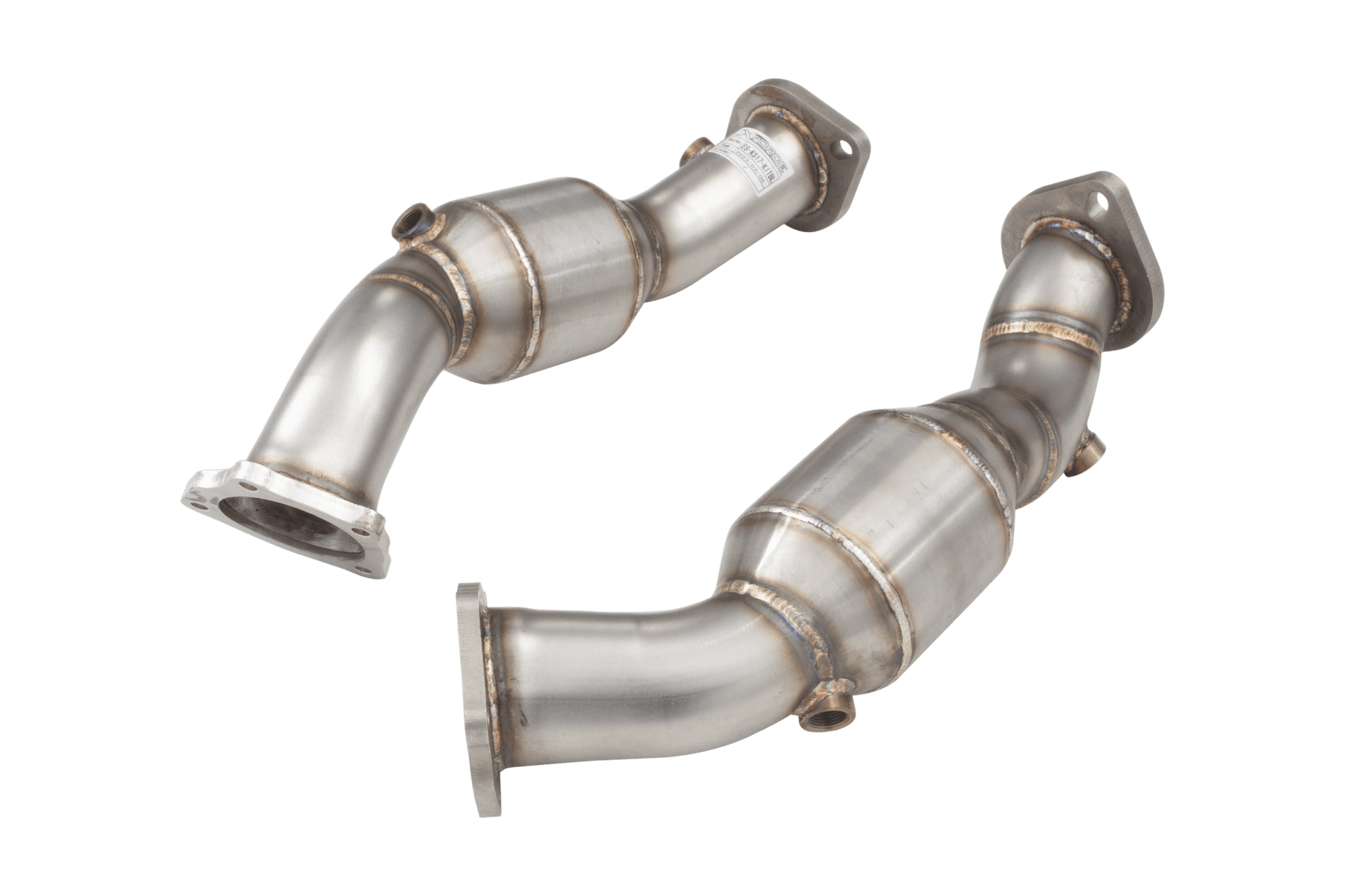 2.5" Downpipes with High-Flow Catalytic Converters, 304 Stainless Steel (for track and off road use only) - ESKS17KITB