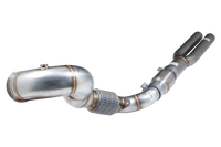 4"-3" Downpipe with High-Flow Catalytic Converter, 304 Stainless Steel (for track and off road use only) - ESRS317KITB